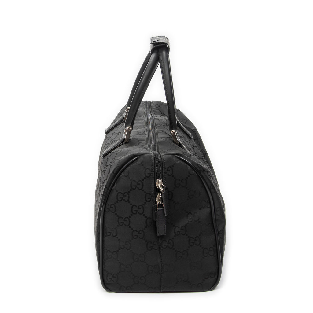 Travel Bag Travel Boston Black Monogrammed Nylon Canvas