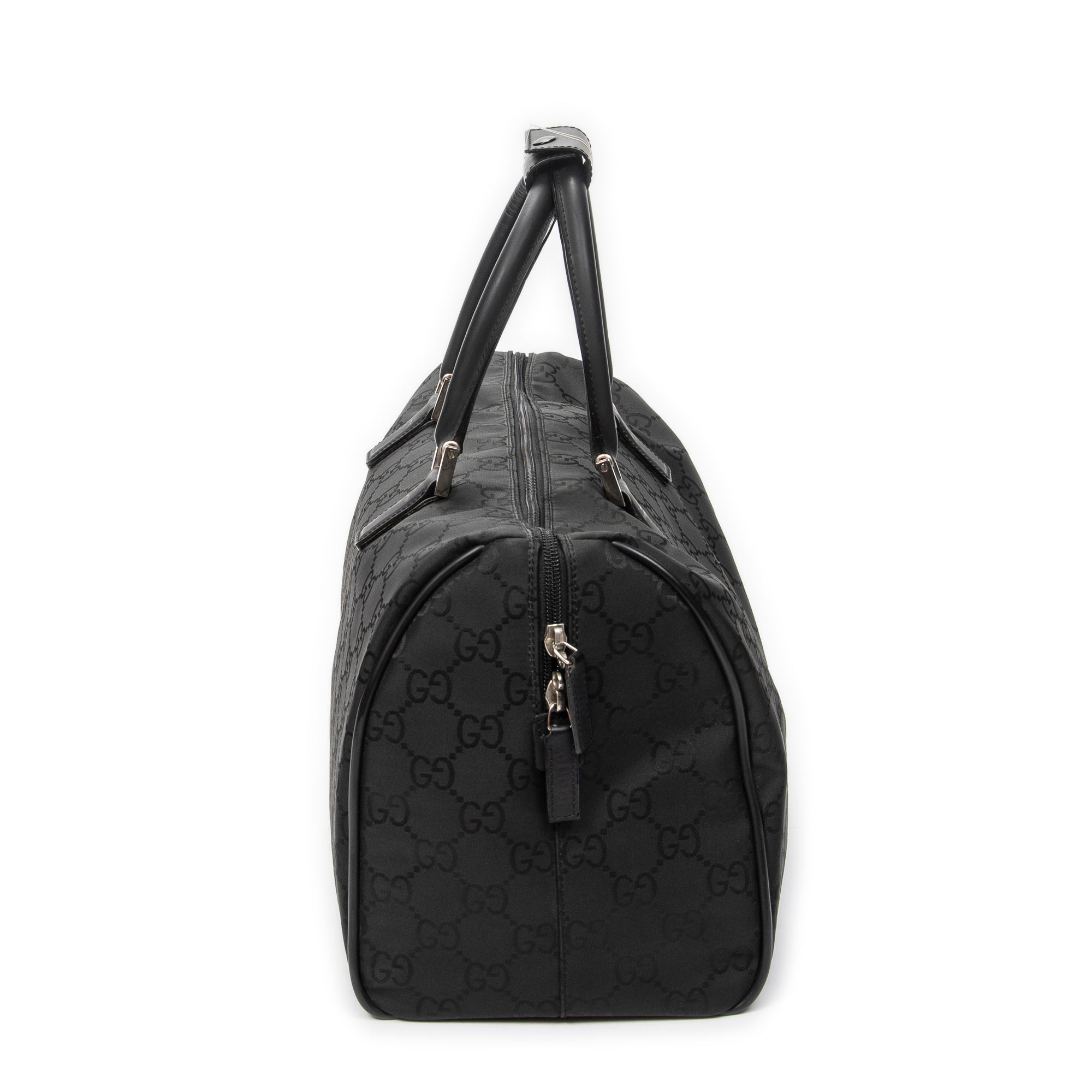 Travel Bag Travel Boston Black Monogrammed Nylon Canvas