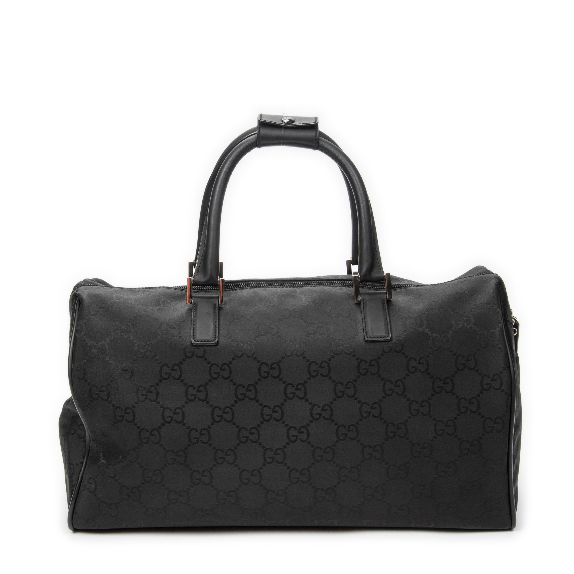 Travel Bag Travel Boston Black Monogrammed Nylon Canvas