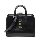 Shoulder Bag Baby Monogram Cabas Black Calfskin Leather