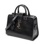 Shoulder Bag Baby Monogram Cabas Black Calfskin Leather