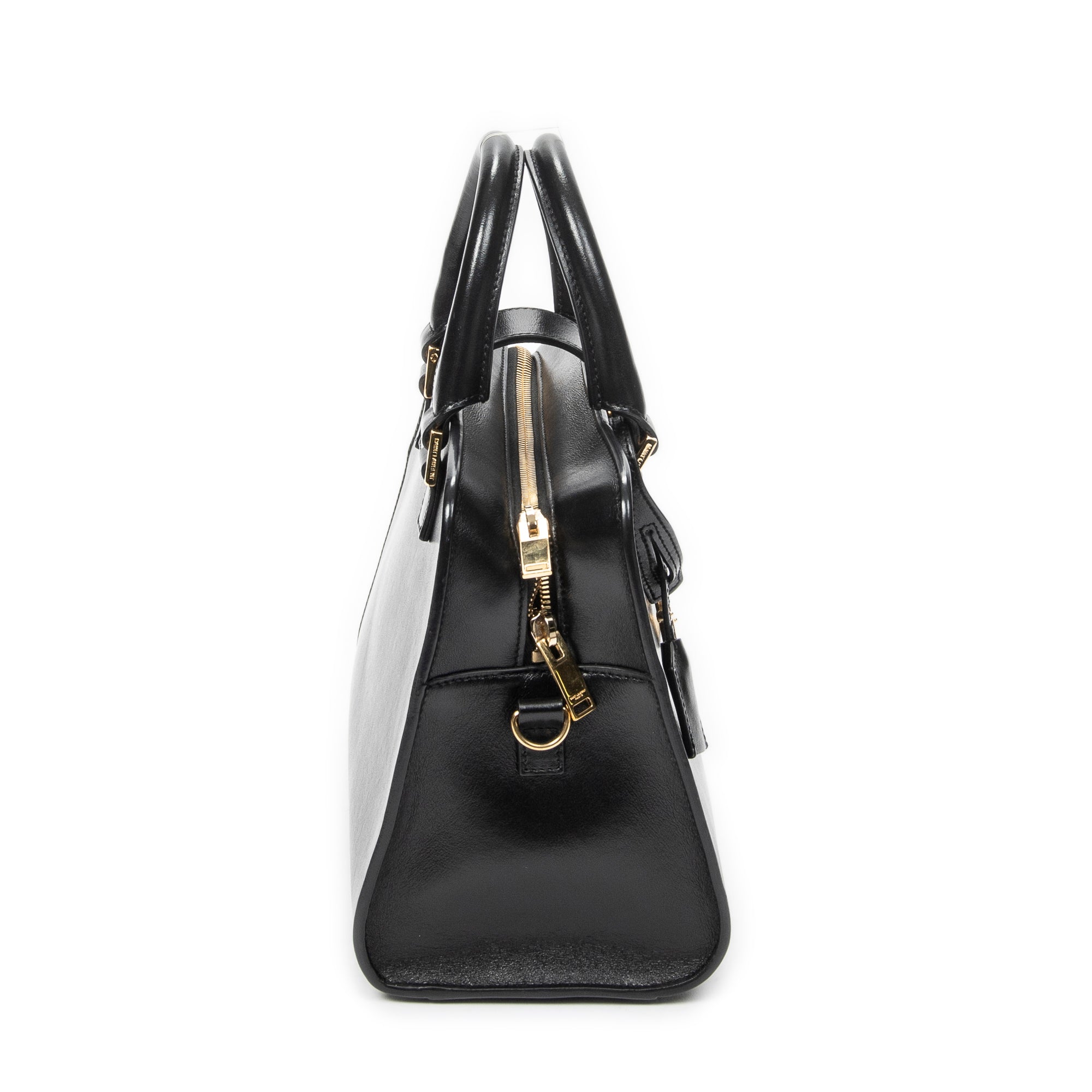 Shoulder Bag Baby Monogram Cabas Black Calfskin Leather