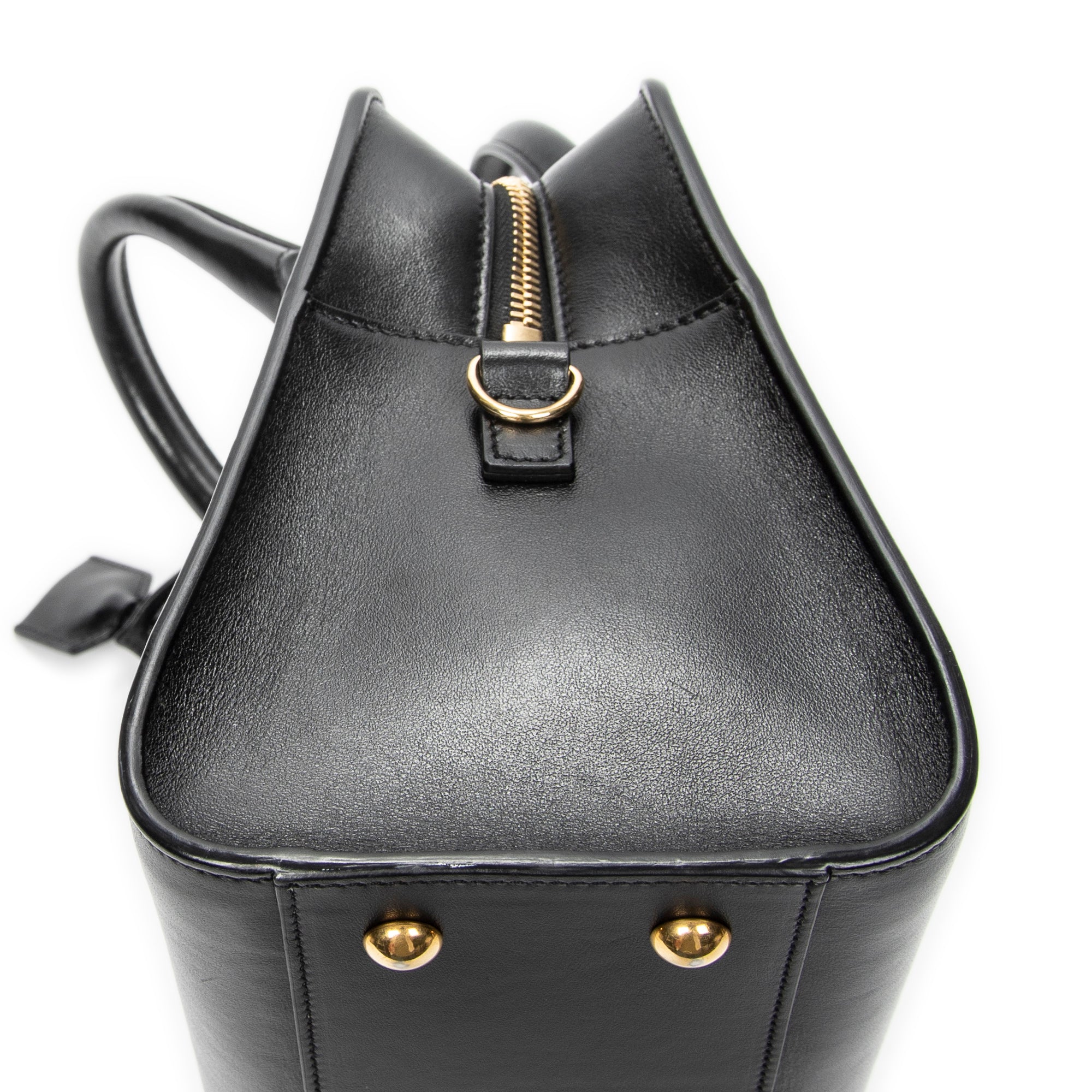 Shoulder Bag Baby Monogram Cabas Black Calfskin Leather