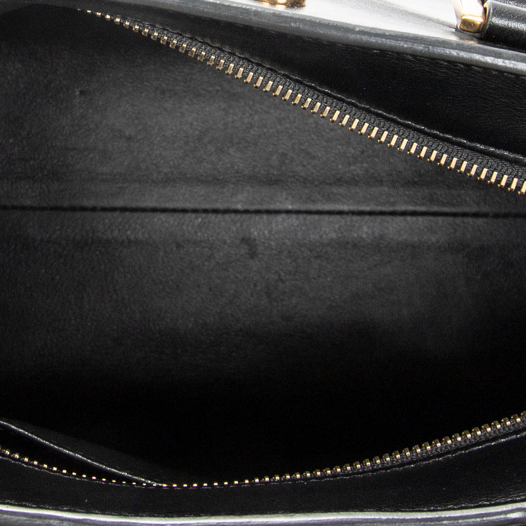 Shoulder Bag Baby Monogram Cabas Black Calfskin Leather