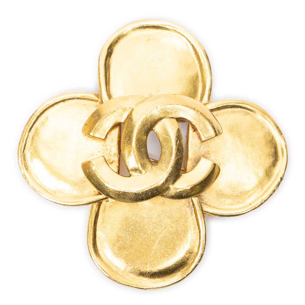 Brooch CC Clover Brooch Gold Gold Plated
