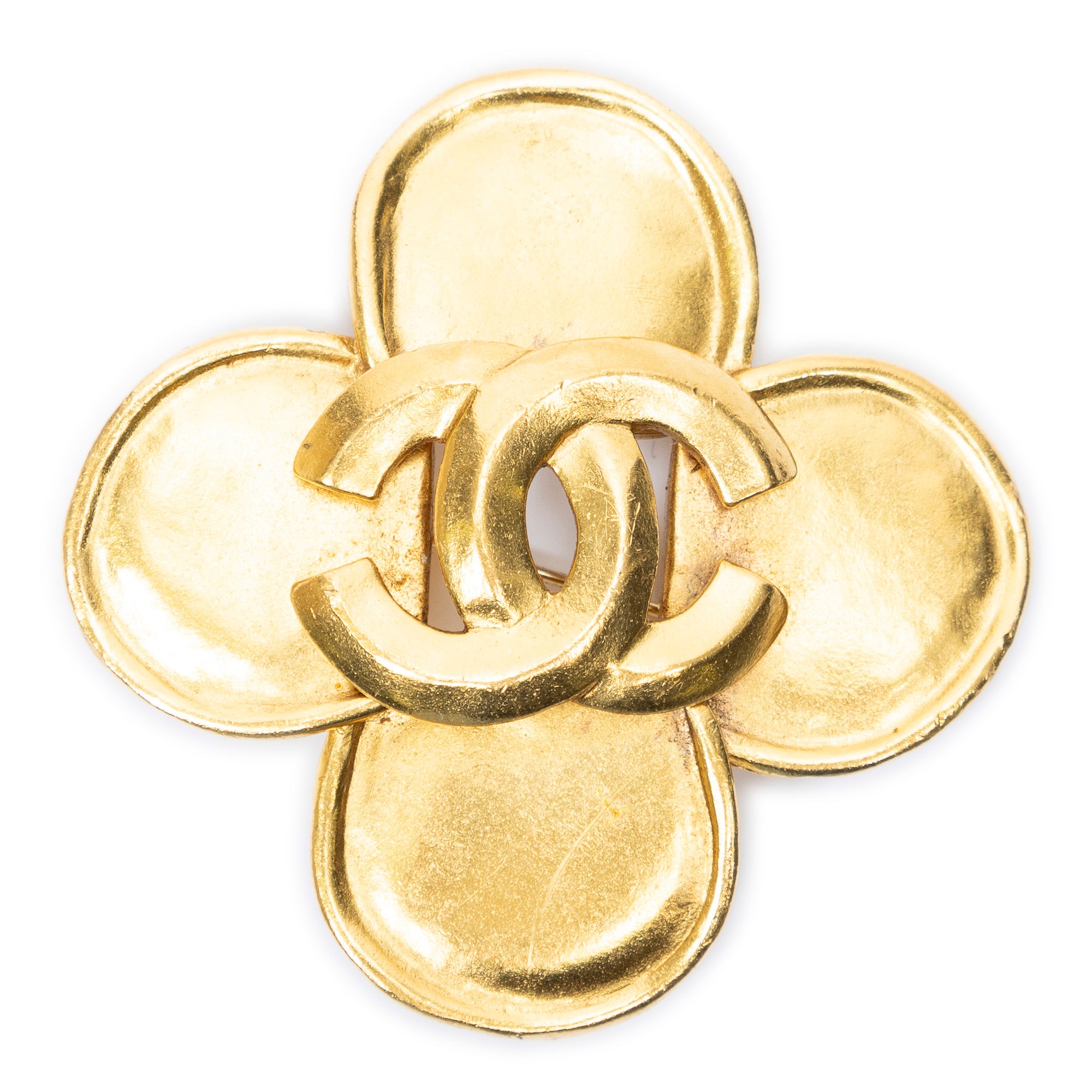 Brooch CC Clover Brooch Gold Gold Plated