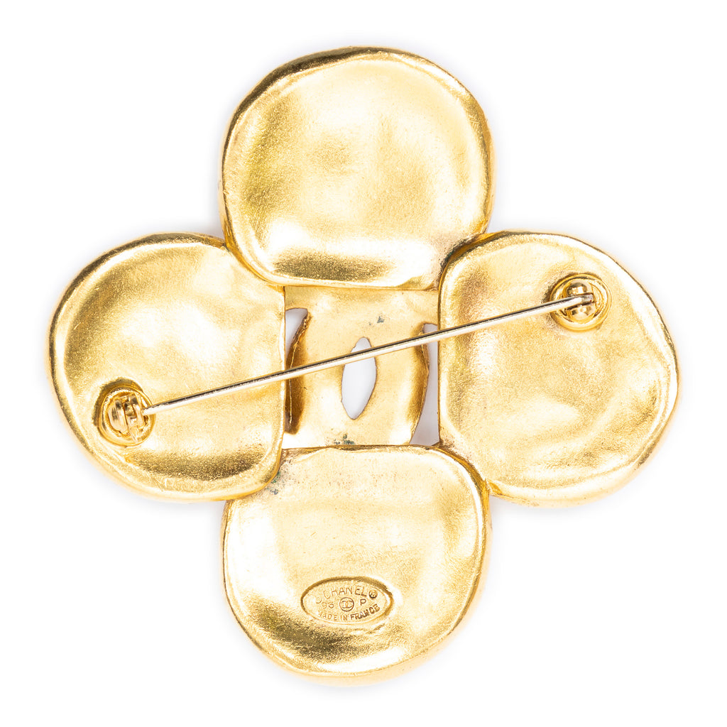 Brooch CC Clover Brooch Gold Gold Plated