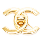 Brooch CC Turn Lock Brooch Gold Gold Plated