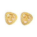 Earrings CC Triangle Clip On Earrings Gold Gold Plated