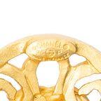 Earrings CC Round Clip On Earrings Gold Gold Plated