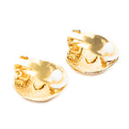 Earrings CC Round Clip On Earrings Gold Gold Plated