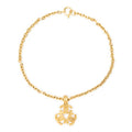 Necklace Triple CC Pendant Necklace Gold Gold Plated