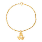 Necklace Triple CC Pendant Necklace Gold Gold Plated