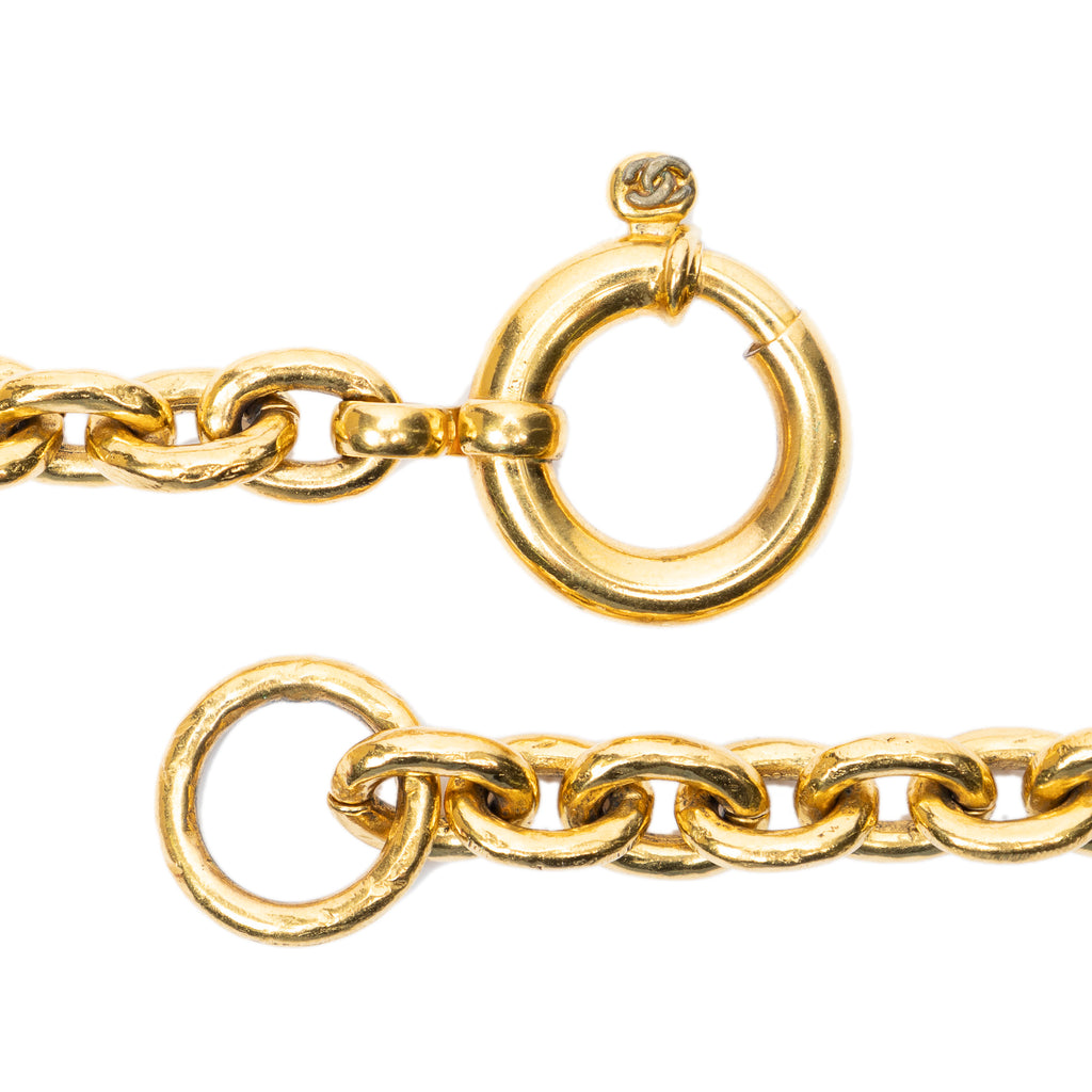 Necklace Triple CC Pendant Necklace Gold Gold Plated