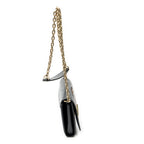Shoulder Bag Owl Sequin Twist Chain Wallet Black Epi
