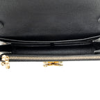 Shoulder Bag Owl Sequin Twist Chain Wallet Black Epi