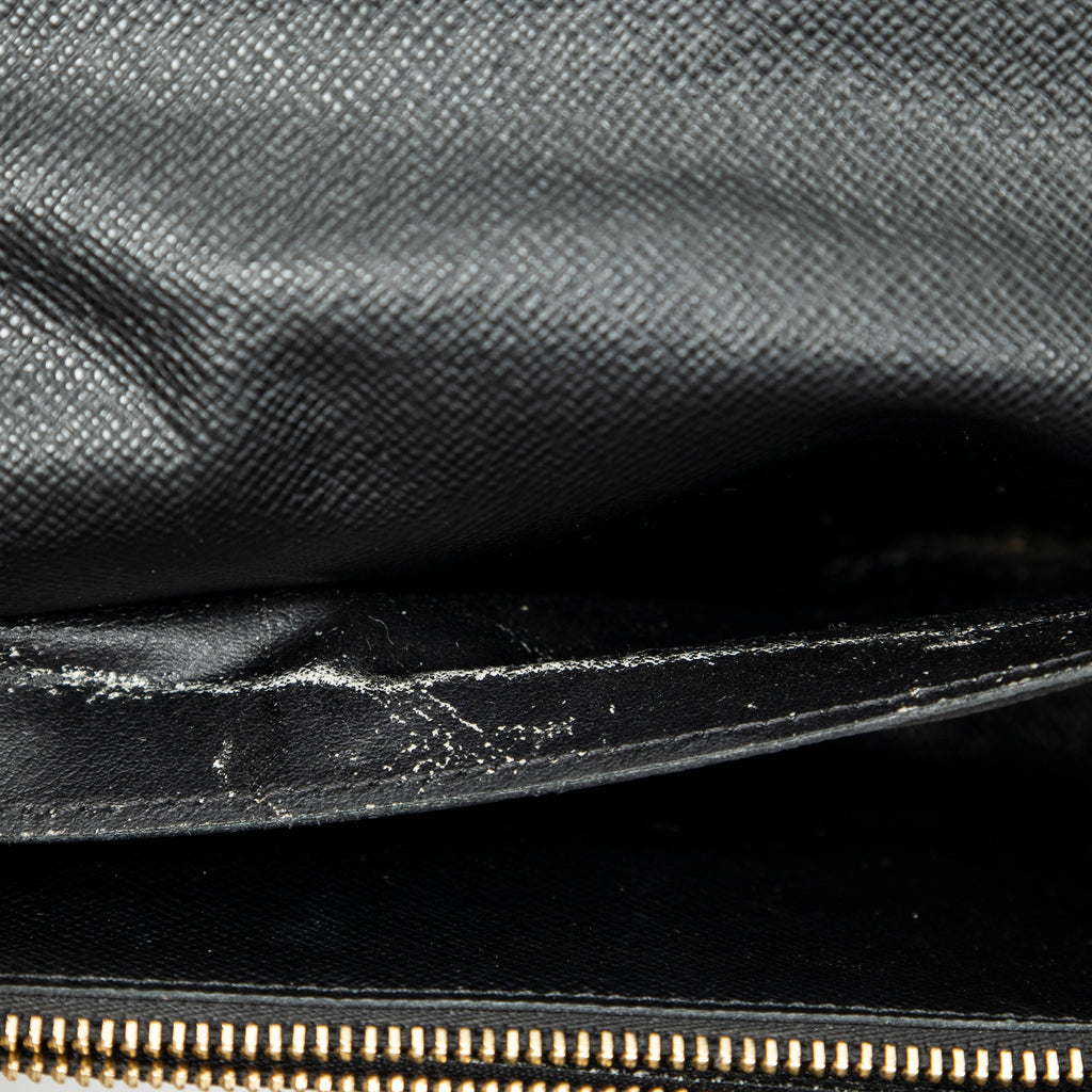 Shoulder Bag Owl Sequin Twist Chain Wallet Black Epi