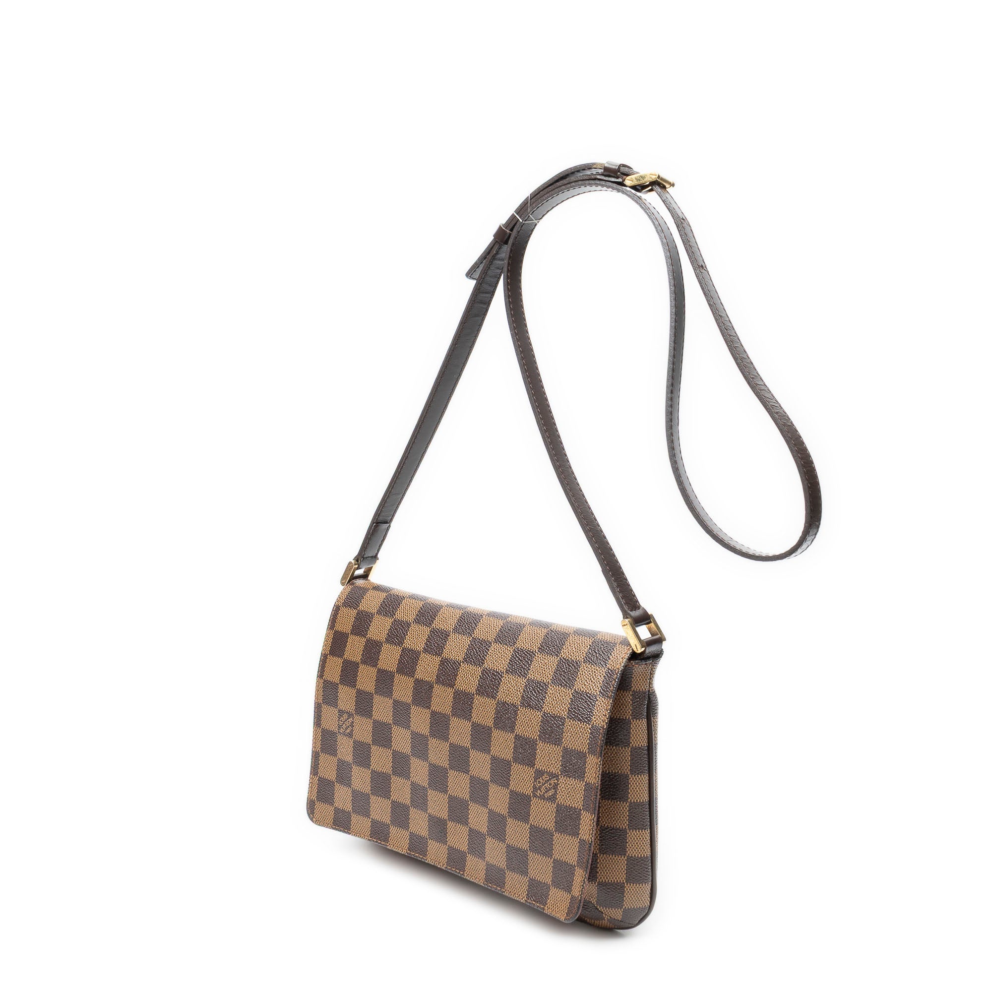 Shoulder Bag Musette Tango Long Strap Brown Damier Ebene