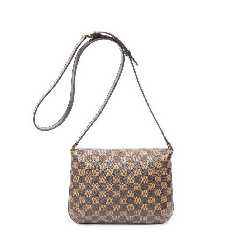 Shoulder Bag Musette Tango Long Strap Brown Damier Ebene