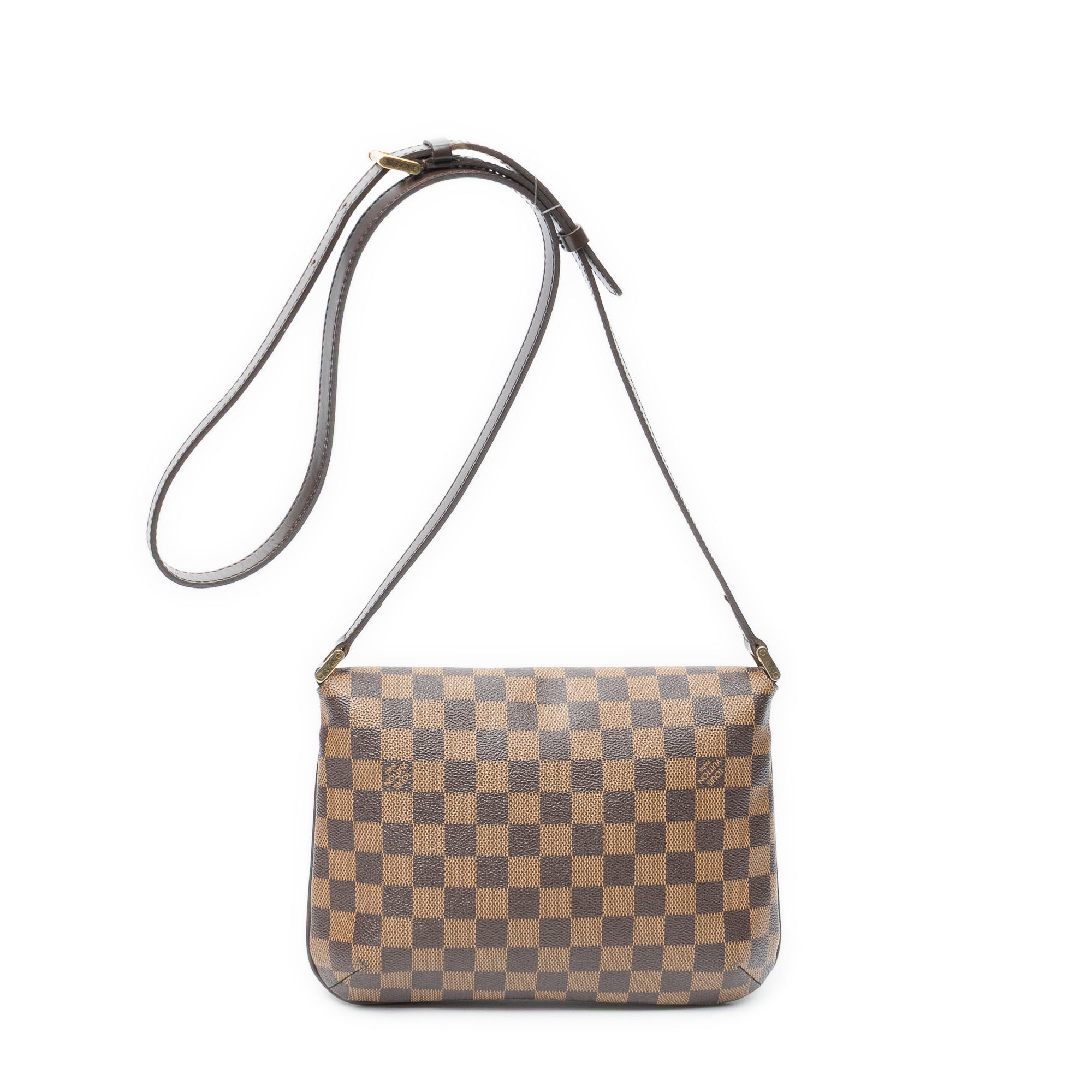 Shoulder Bag Musette Tango Long Strap Brown Damier Ebene