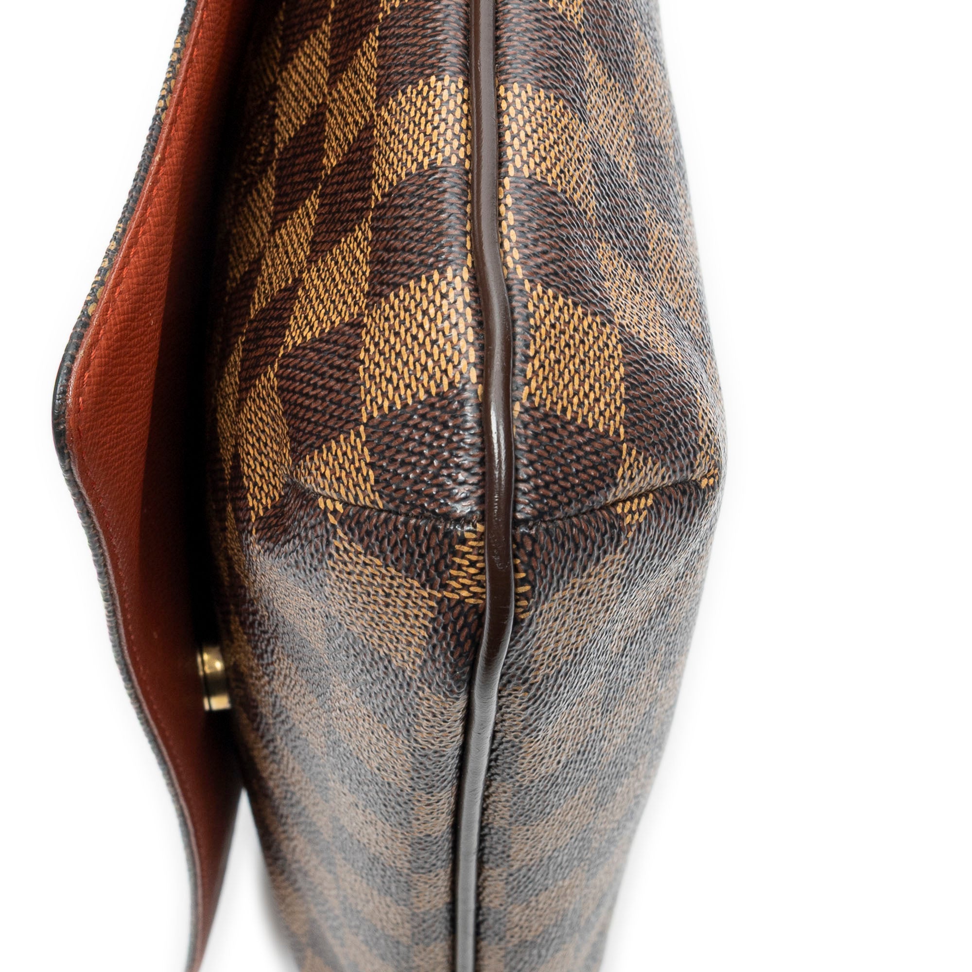 Shoulder Bag Musette Tango Long Strap Brown Damier Ebene