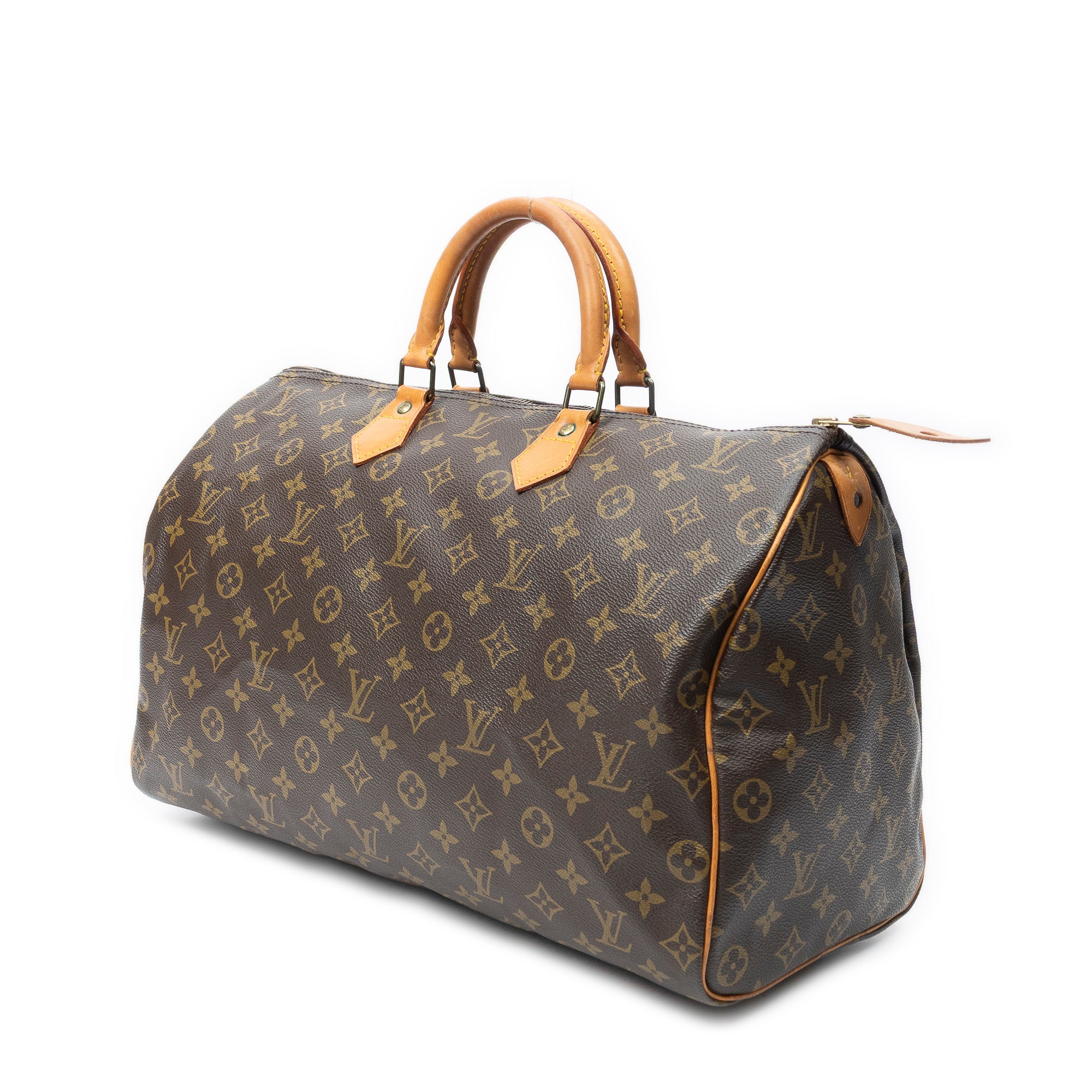 Handbag Speedy 40 Brown Monogram Canvas