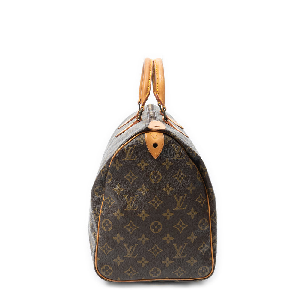Handbag Speedy 40 Brown Monogram Canvas