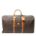 Travel Bag Vintage Extra Large Travel Boston Brown Macadam Coated Canvas