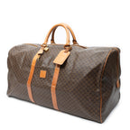 Travel Bag Vintage Extra Large Travel Boston Brown Macadam Coated Canvas