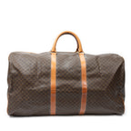 Travel Bag Vintage Extra Large Travel Boston Brown Macadam Coated Canvas