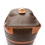 Travel Bag Vintage Medium Travel Boston Brown Macadam Coated Canvas