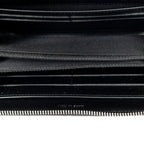 Wallet CC Zip Around Wallet Black Quilted Patent Leather