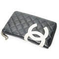 Wallet Cambon Ligne Zip Organizer Wallet Black Quilted Lambskin Leather