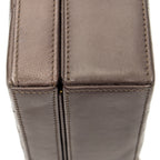 Shoulder Bag Vintage CC Square Box Bag Brown Quilted Chevron Leather