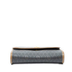 Shoulder Bag Vintage Mini Chain Flap Dark Grey Honeycomb Coated Canvas
