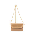 Shoulder Bag Vintage Mini Chain Crossbody Tan Pebbled Leather