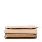Shoulder Bag Vintage Mini Chain Crossbody Tan Pebbled Leather