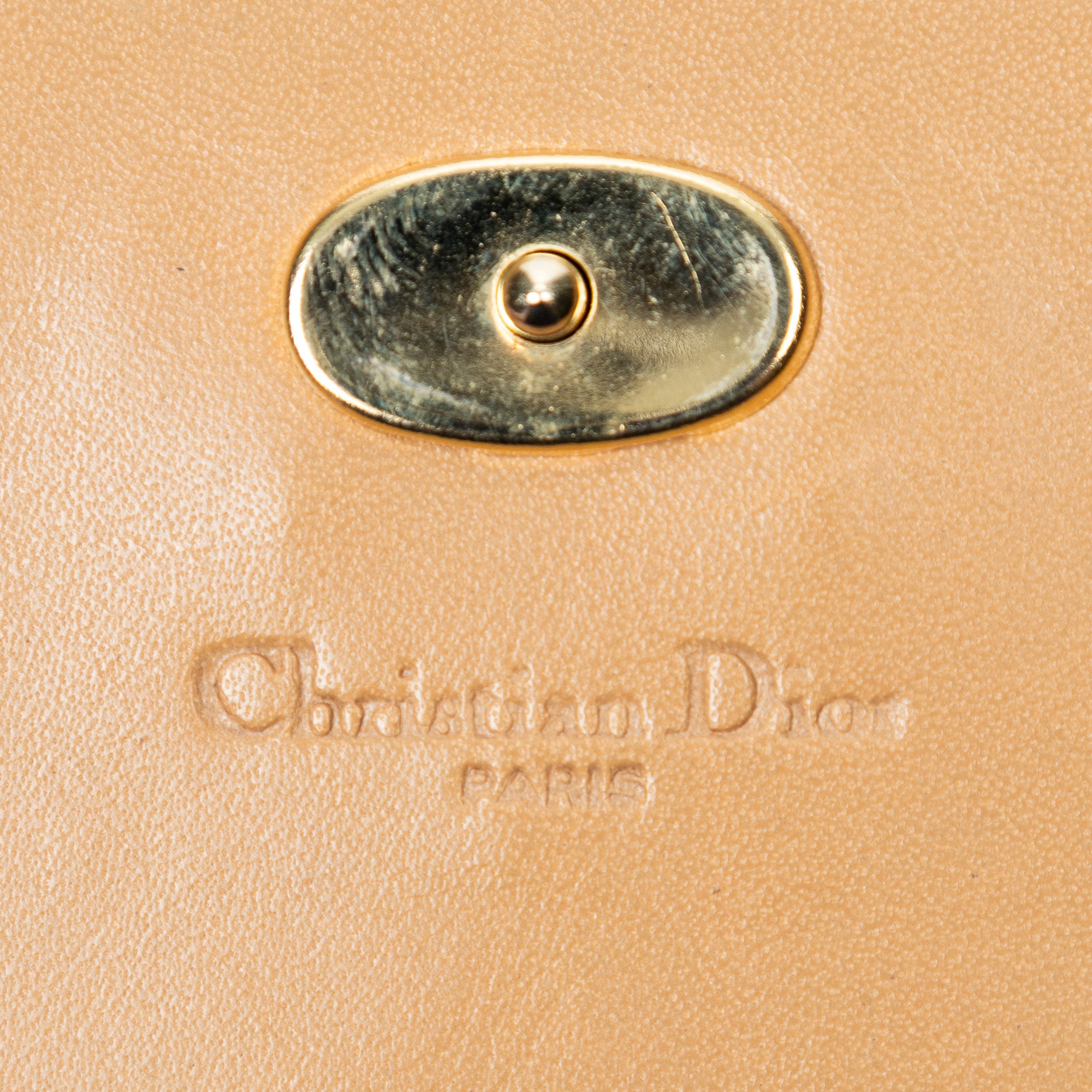 Shoulder Bag Vintage Mini Chain Crossbody Tan Pebbled Leather