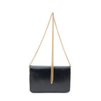 Shoulder Bag Vintage Mini Chain Crossbody Black Pebbled Leather