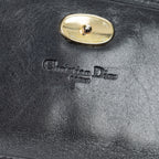 Shoulder Bag Vintage Mini Chain Crossbody Black Pebbled Leather