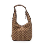 Shoulder Bag Vintage Zip Hobo Brown Monogrammed Canvas