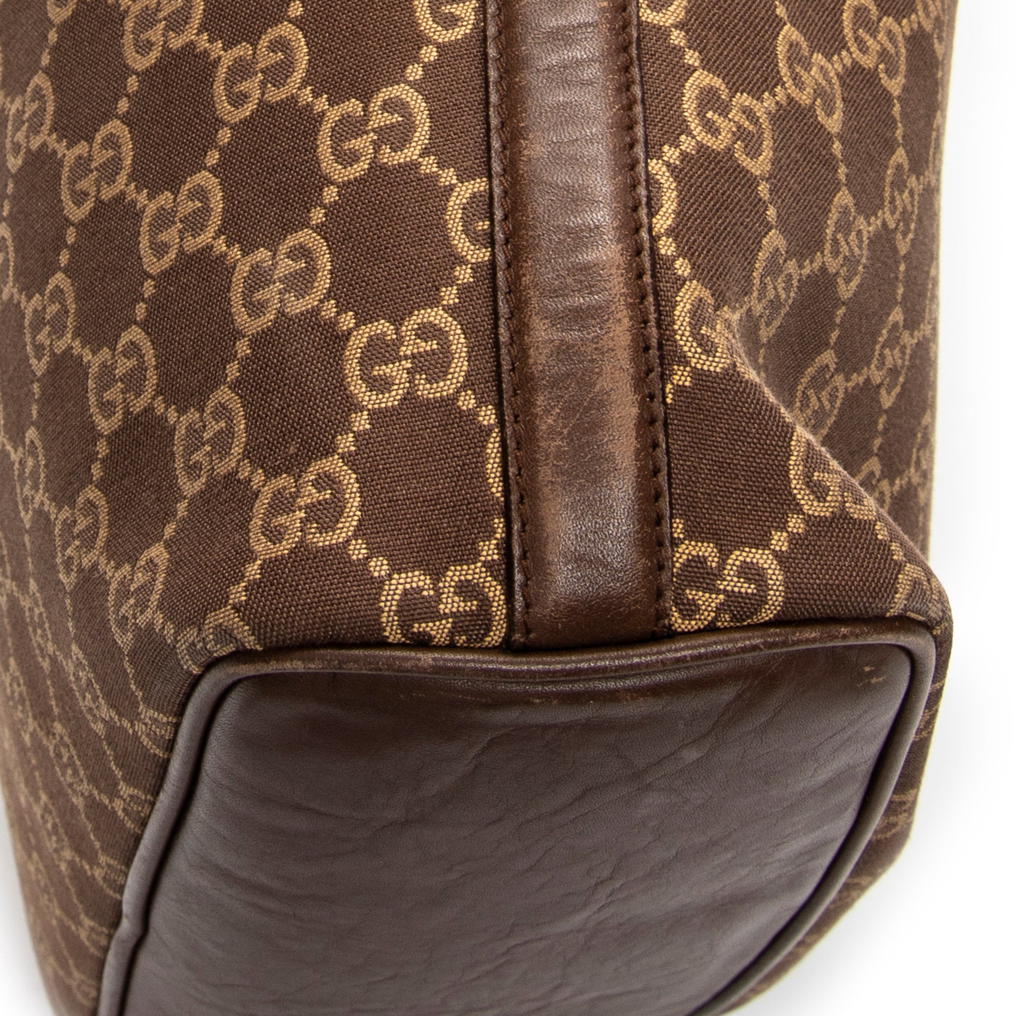 Shoulder Bag Vintage Zip Hobo Brown Monogrammed Canvas