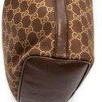Shoulder Bag Vintage Zip Hobo Brown Monogrammed Canvas