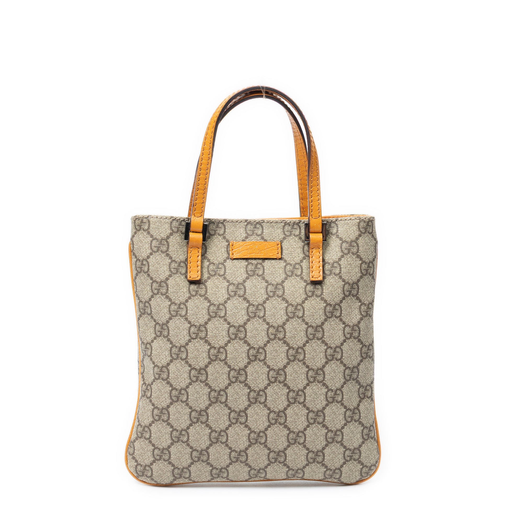Handbag Mini Vertical Tote Beige Supreme Coated Canvas