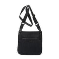 Shoulder Bag Front Slip Pocket Crossbody Black Monogrammed Canvas