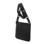 Shoulder Bag Front Slip Pocket Crossbody Black Monogrammed Canvas