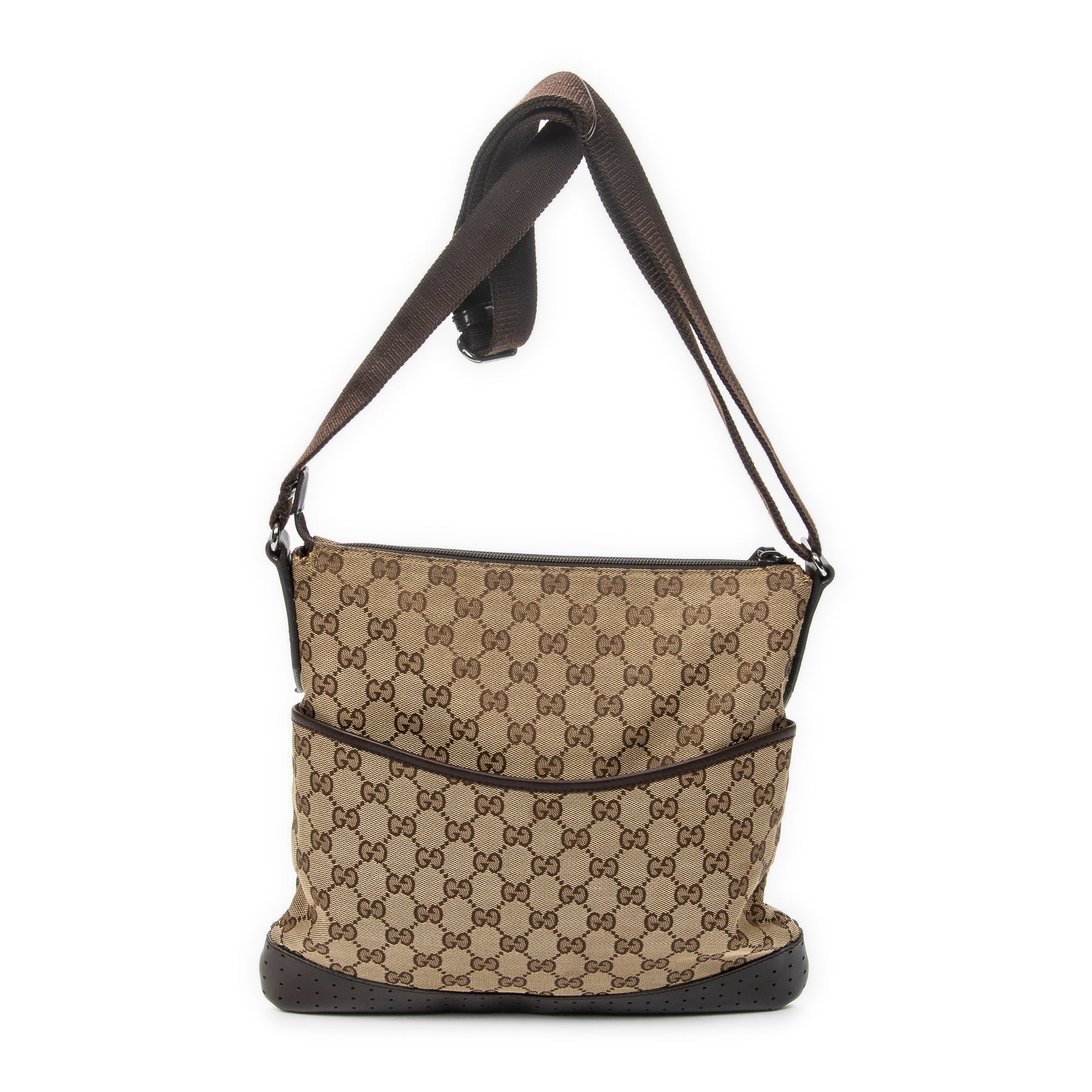 Shoulder Bag Medium Messenger Beige Monogrammed Canvas