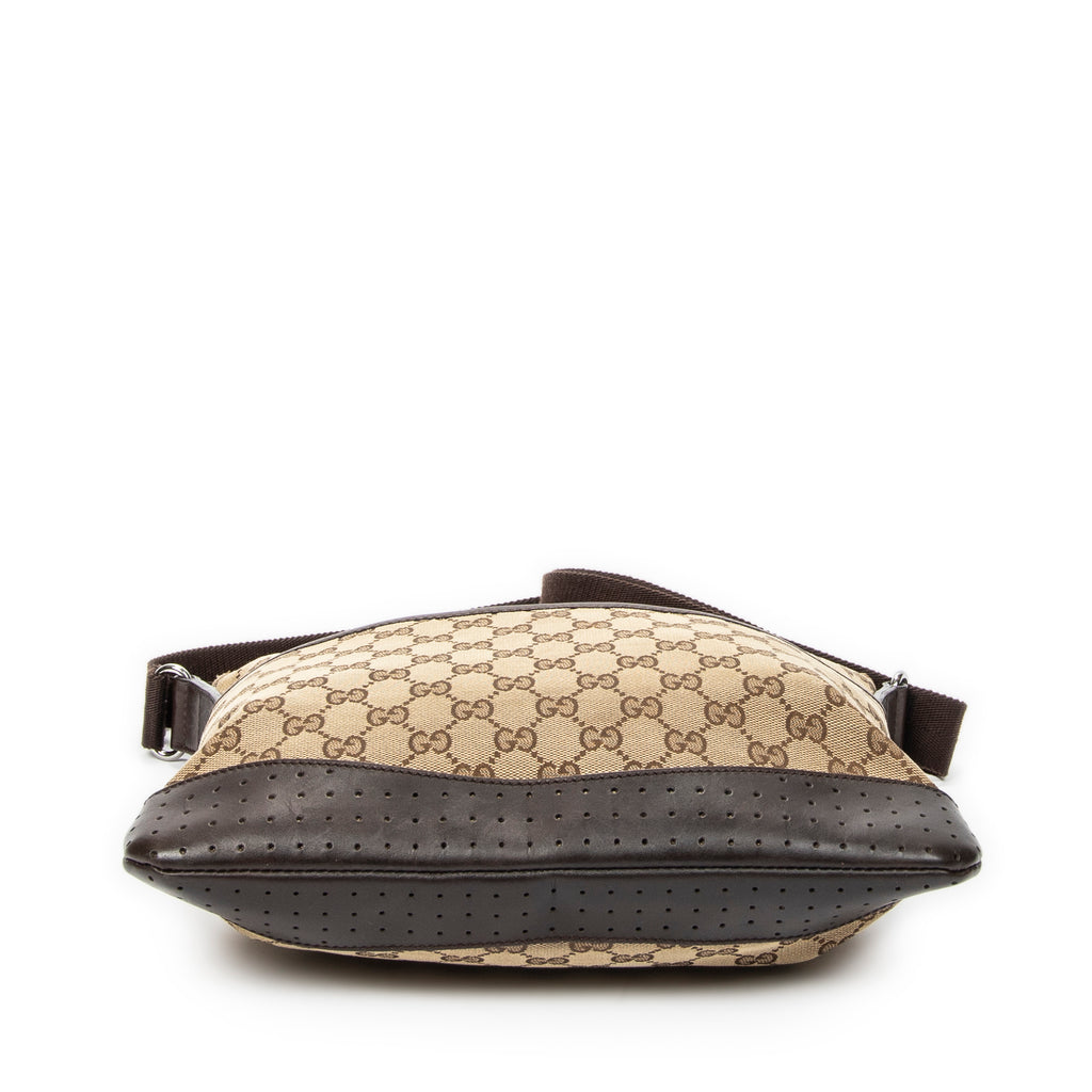 Shoulder Bag Medium Messenger Beige Monogrammed Canvas