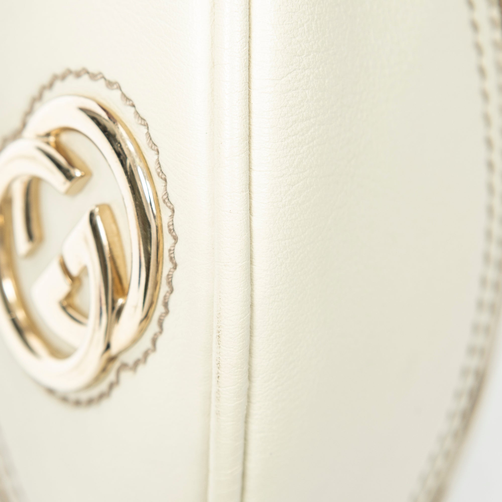 Shoulder Bag Medium New Britt Half Moon Crossbody Beige Monogrammed Canvas