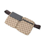 Shoulder Bag Waist Pouch Dark Brown Monogrammed Canvas